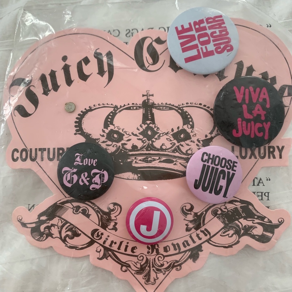 Juicy couture pin set of 4
